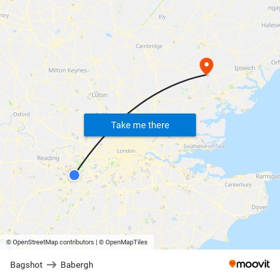 Bagshot to Babergh map