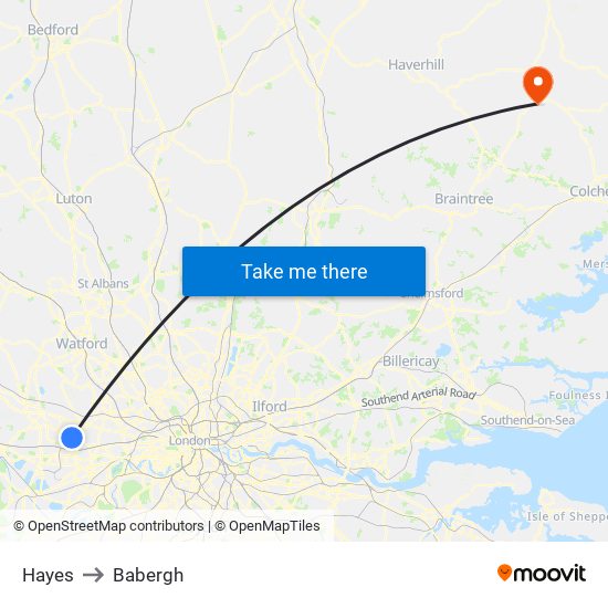 Hayes to Babergh map