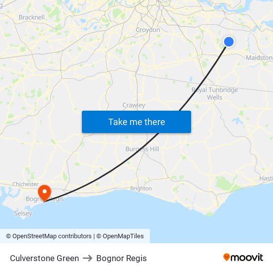 Culverstone Green to Bognor Regis map