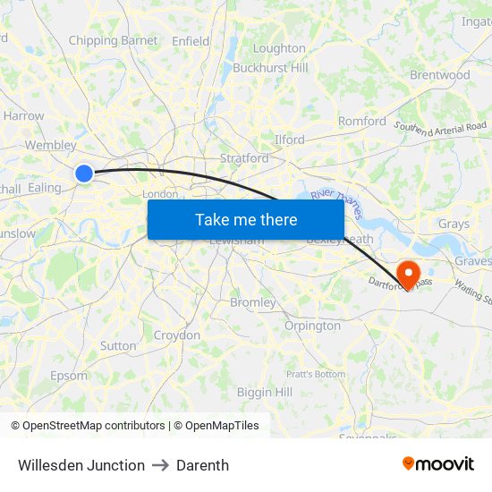 Willesden Junction to Willesden Junction with public transportation