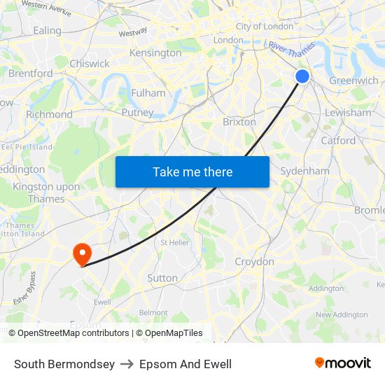 South Bermondsey to South Bermondsey with public transportation