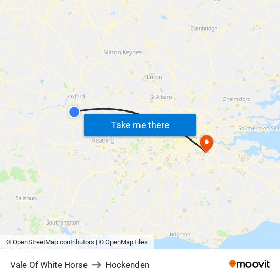 Vale Of White Horse to Hockenden map