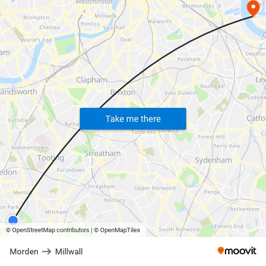 Morden to Morden with public transportation