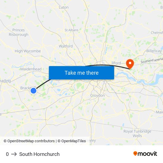 0 to South Hornchurch map