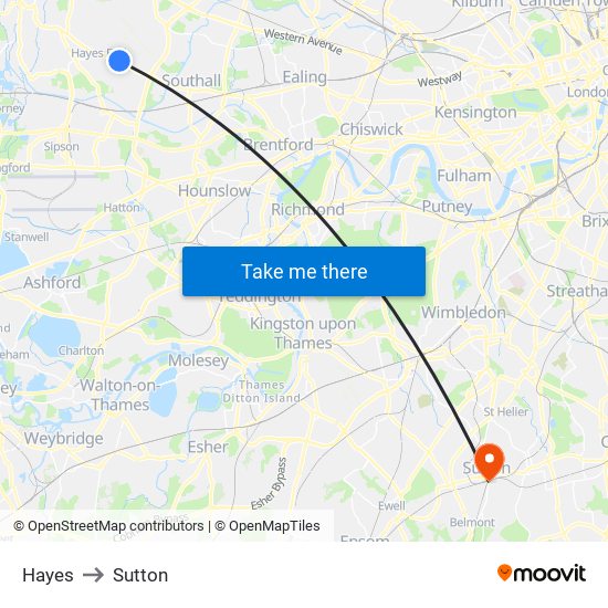 Hayes to Sutton map