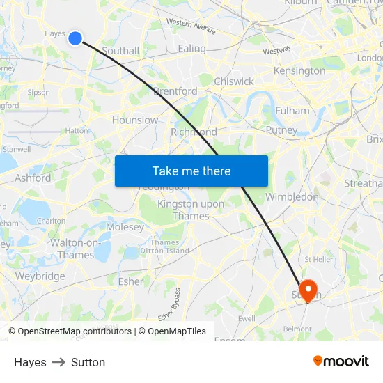 Hayes to Sutton map