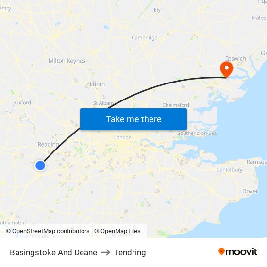 Basingstoke And Deane to Tendring map