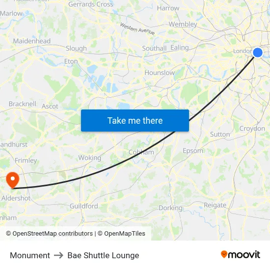 Monument to Bae Shuttle Lounge map