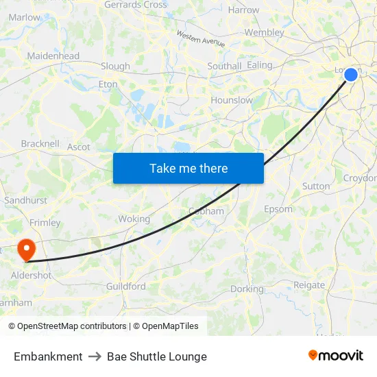 Embankment to Bae Shuttle Lounge map