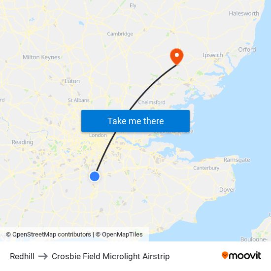 Redhill to Crosbie Field Microlight Airstrip map