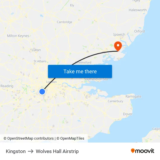 Kingston to Wolves Hall Airstrip map