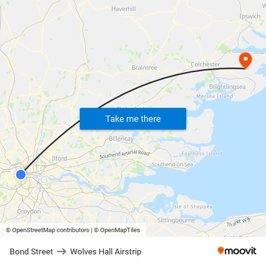 Bond Street to Wolves Hall Airstrip map