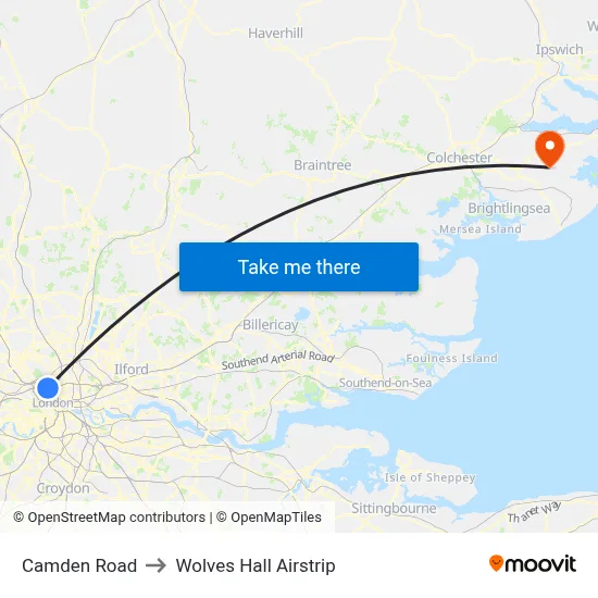 Camden Road to Wolves Hall Airstrip map