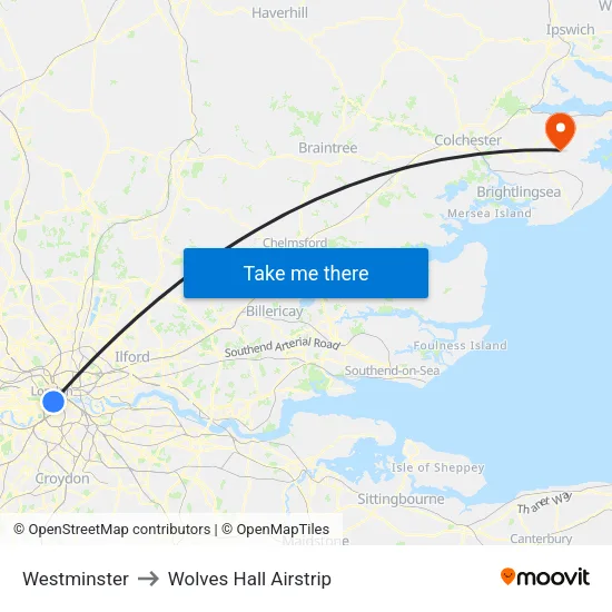Westminster to Wolves Hall Airstrip map