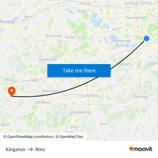 Kingston to Rmc map