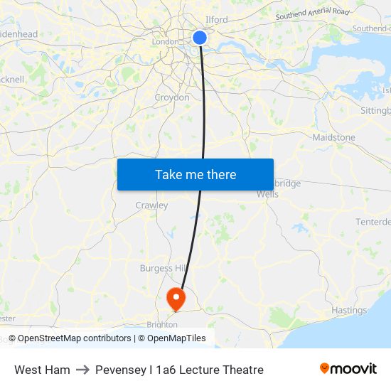 West Ham to Pevensey I 1a6 Lecture Theatre map