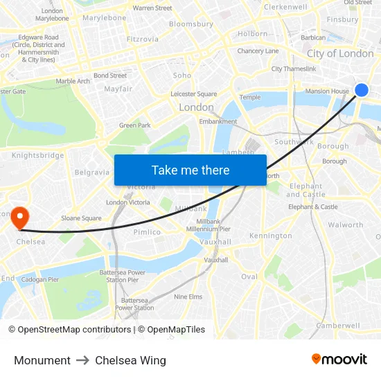 Monument to Chelsea Wing map