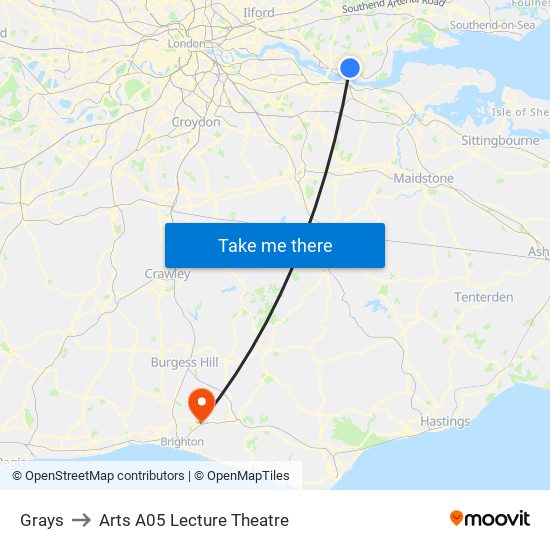 Grays to Arts A05 Lecture Theatre map