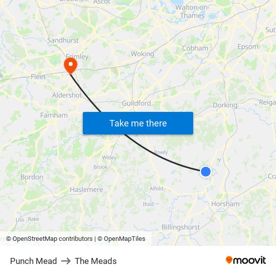 Punch Mead to The Meads map