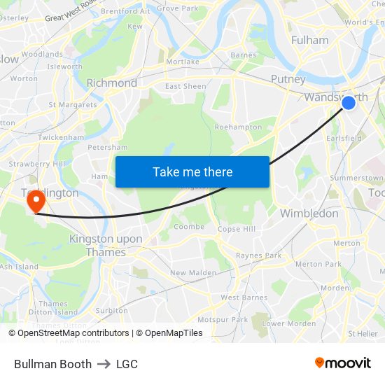 Bullman Booth to LGC map