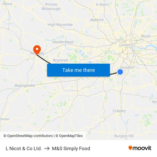 L Nicot & Co Ltd. to M&S Simply Food map