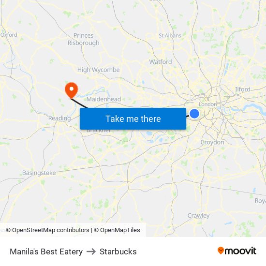 Manila's Best Eatery to Starbucks map