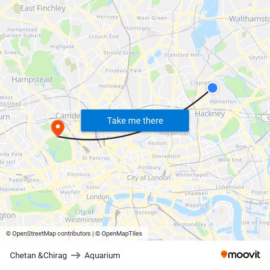 Chetan &Chirag to Aquarium map