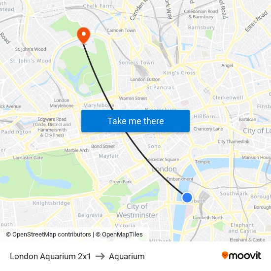 London Aquarium 2x1 to Aquarium map