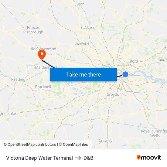 Victoria Deep Water Terminal to D&B map