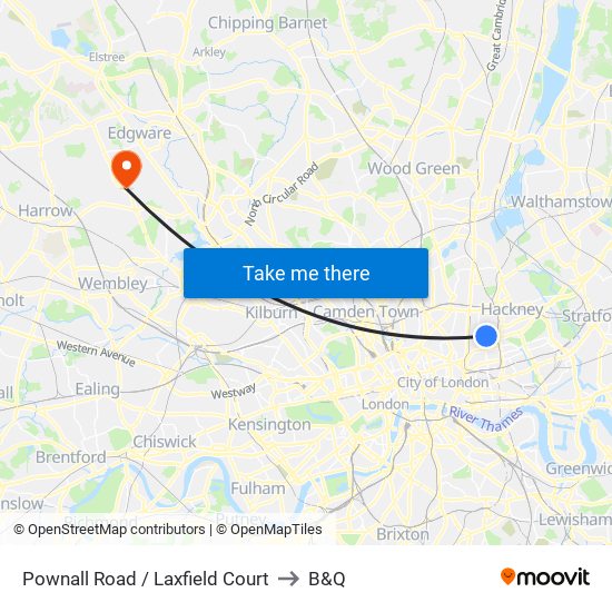 Pownall Road / Laxfield Court to B&Q map