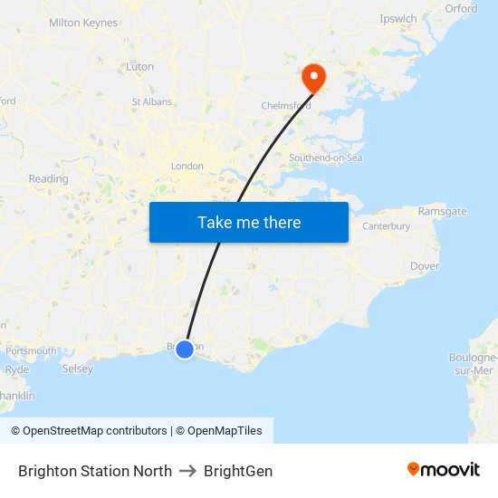 Brighton Station North to BrightGen map