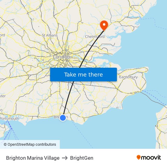 Brighton Marina Village to BrightGen map