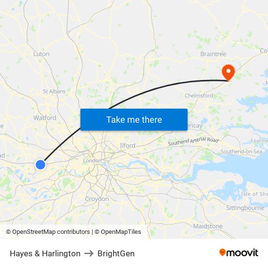 Hayes & Harlington to BrightGen map