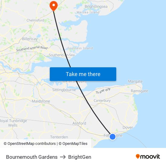 Bournemouth Gardens to BrightGen map