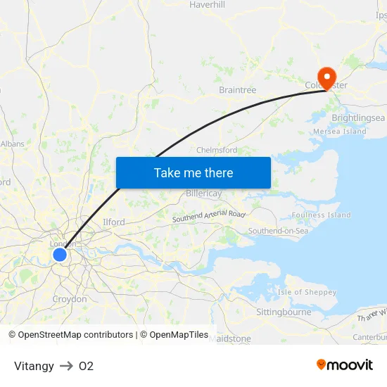 London House Victoria to O2 map
