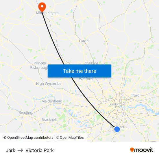 Jark to Victoria Park map