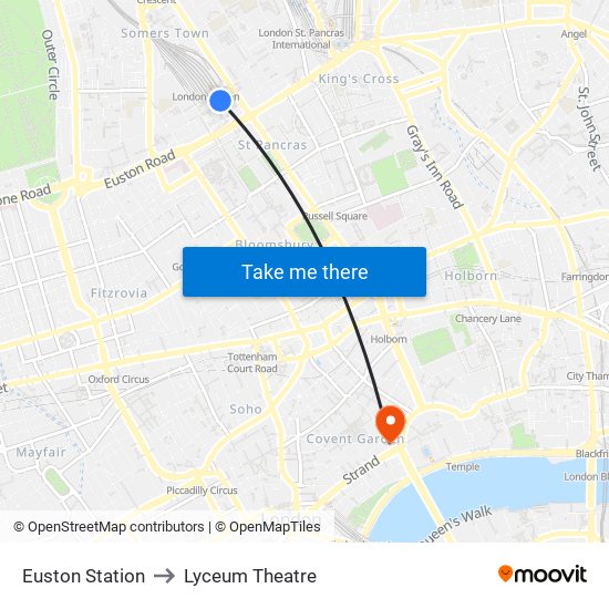 Euston Station to Euston Station map