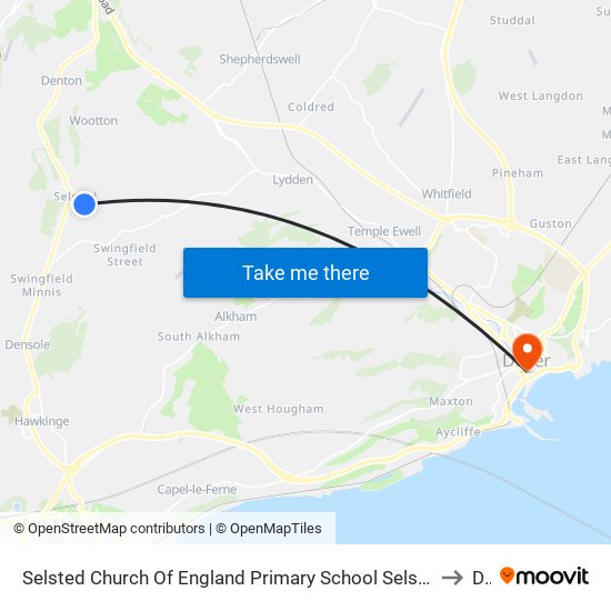Selsted Church Of England Primary School Selsted Church Of England Primary School, Stockham  Lane, Swingfield, Dover, Ct15 7hh to Dover map