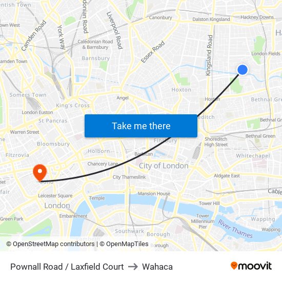 Pownall Road / Laxfield Court to Wahaca map