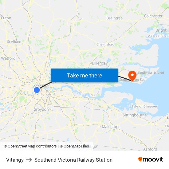 London House Victoria to Southend Victoria Railway Station map