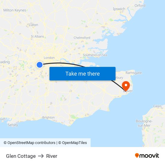 Glen Cottage to River map