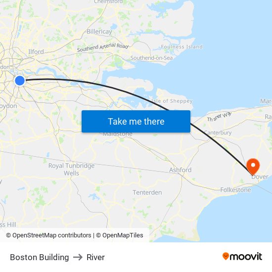 Boston Building to River map