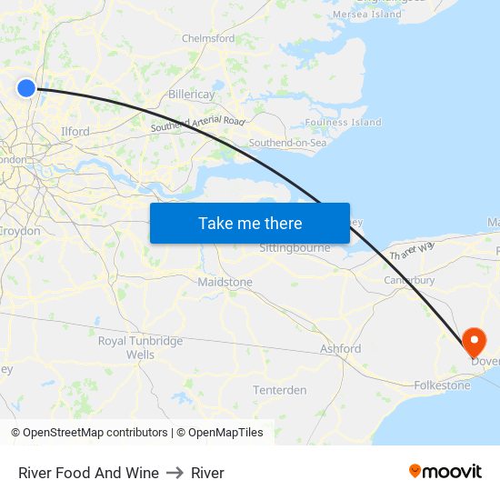 River Food And Wine to River map