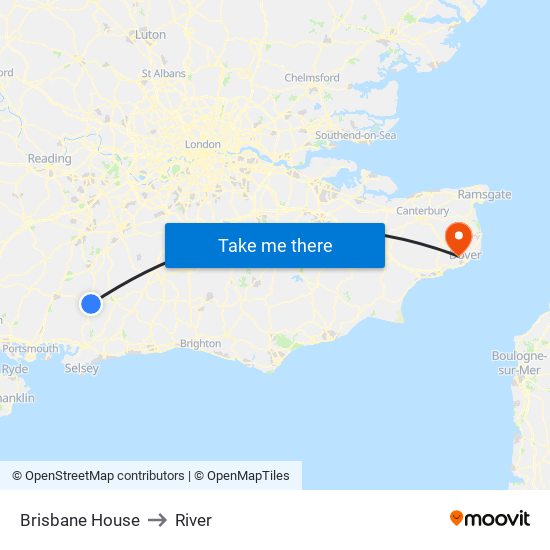 Brisbane House to River map