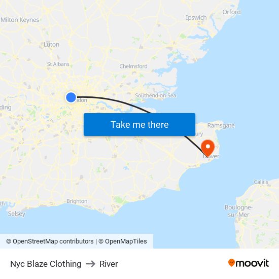 Nyc Blaze Clothing to River map