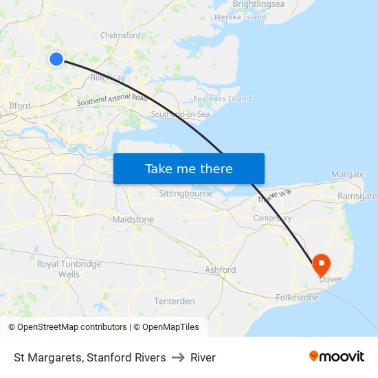 St Margarets, Stanford Rivers to River map