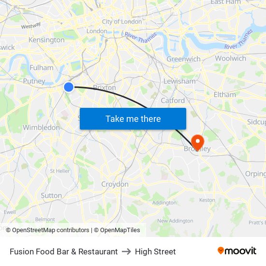 Smith's Clapham Junction to High Street map