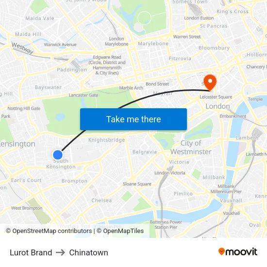 Lurot Brand to Chinatown map