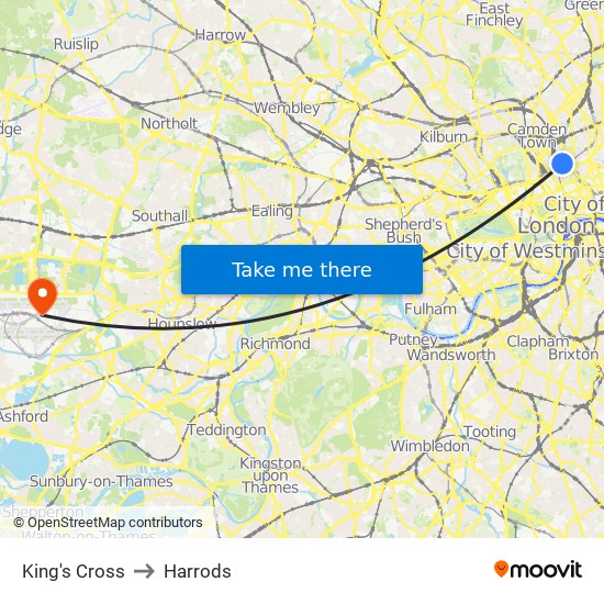 King S Cross Pentonville To Harrods Heathrow With Public Transportation