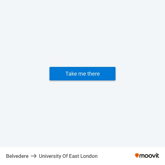 Belvedere to University Of East London map